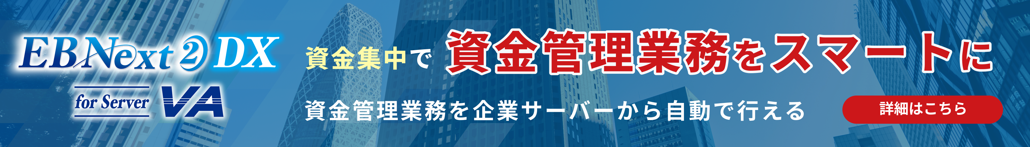EBNext2DX for Server VA｜資金管理業務を企業サーバーから自動で行える　詳細はこちら